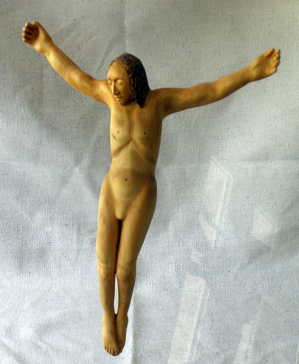 Crucifix wood carving