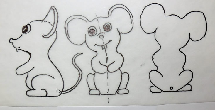 mice woodcarving pattern