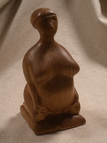 mother goddess wood carving