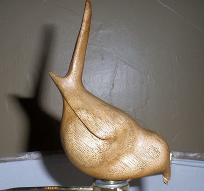 Wren wood carving
